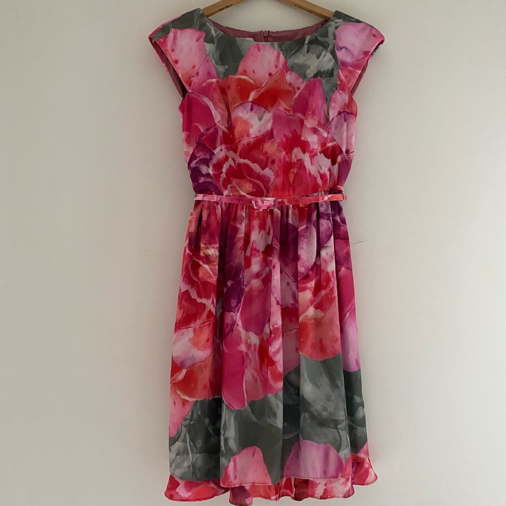 Multicolored Pink Summer Cocktail Dress ☀️